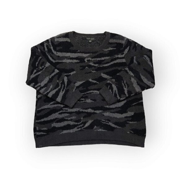 Barefoot Dreams Seaside Camo‎ Crewneck Cozychic Knit Sweater Womens 2X - Picture 1 of 9